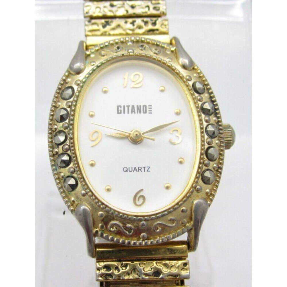 Women Gitano Quartz WR Analog 21mm Oval Watch (H566) "New Battery"